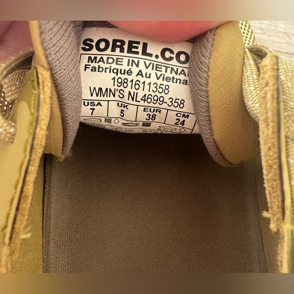 Sorel Kinetic RNEGD Float Shoes Olive Mauve Sporty Comfy Stylish Size 7 - Picture 3 of 9